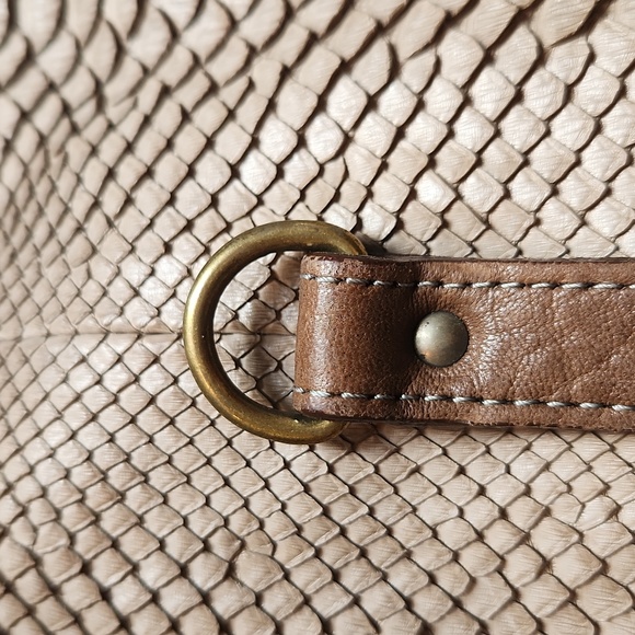 Abaco Jamily Python Snake Flap Bag - Brown - Picture 11 of 17